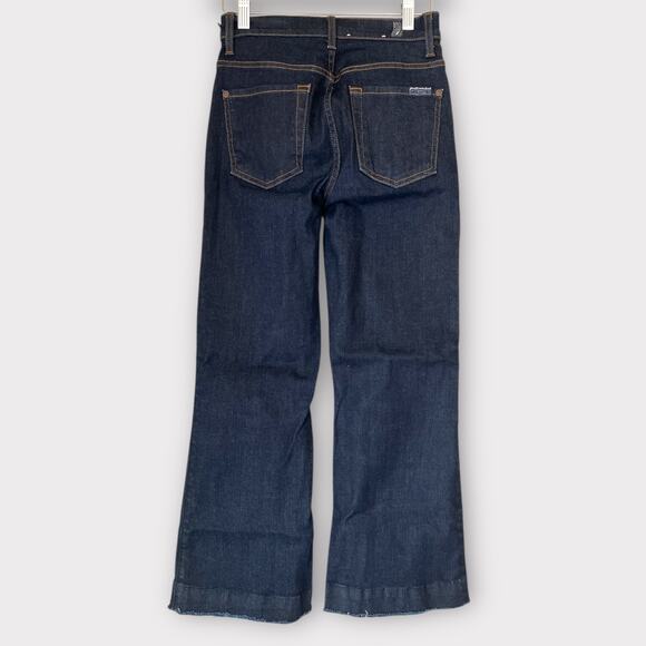7 For All Mankind Cropped Ali Flare dark wsah euc 24 - Picture 2 of 4